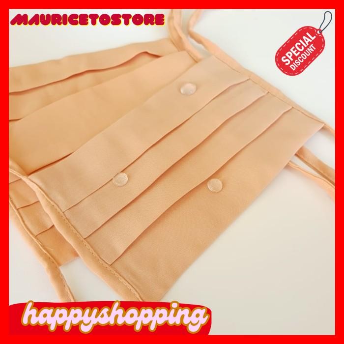 MASKER KAIN HIJAB WATEF - COKLAT SUSU FAVORIT