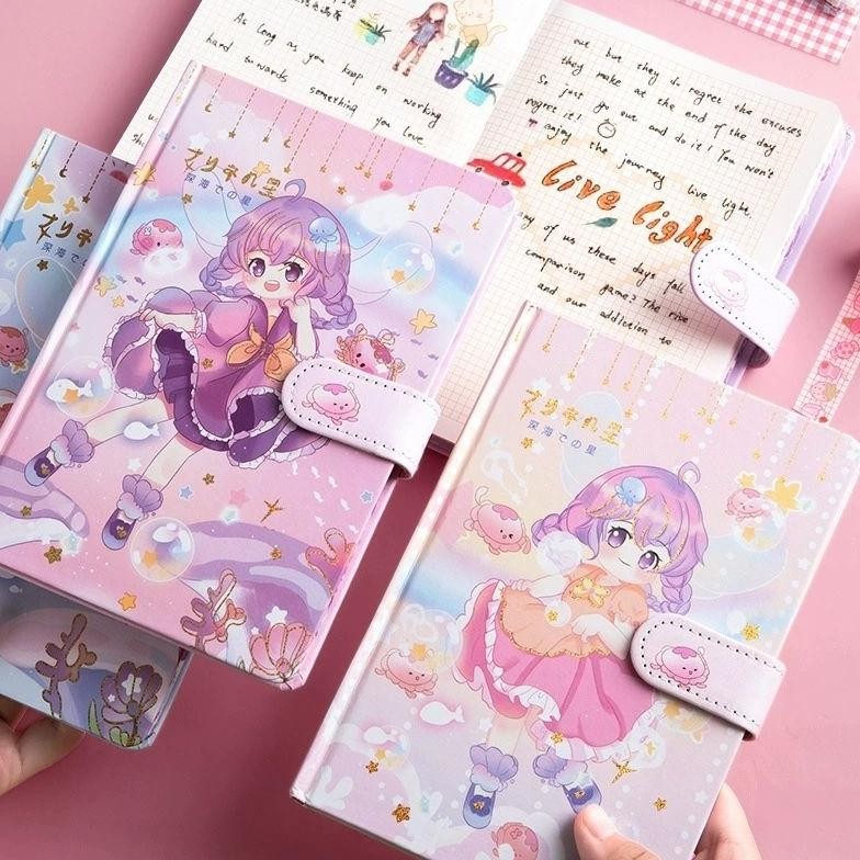 

SPECIAL Buku Journal Diary Aesthetic Agenda Magnetic Notebook A5 Kertas Warna Warni Catatan Cewek bas-12