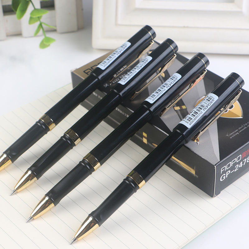 

Pena Gel Hitam Kepala Pena Baja Titanium Pena Gel