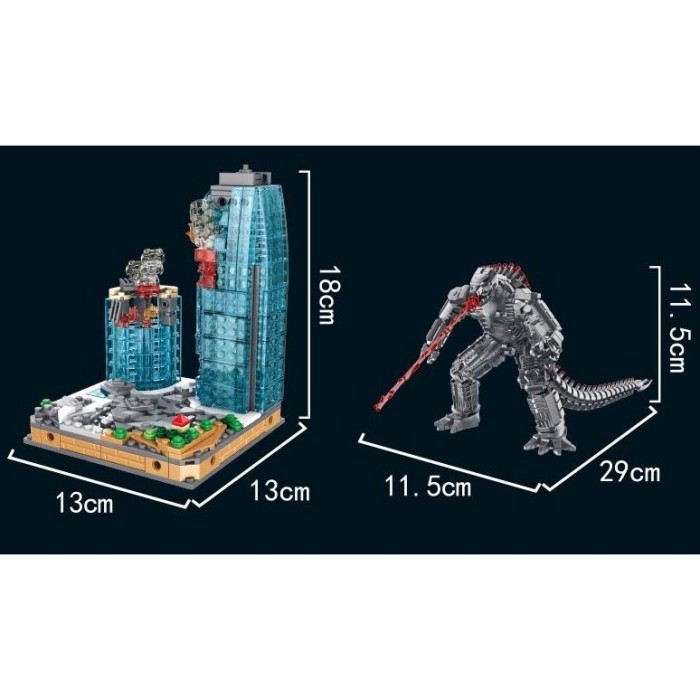 Salee Brick Panlos Godzilla versus Kong Mecha Godzilla Battle City War