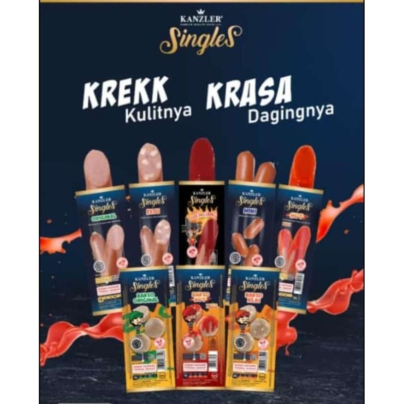 

TERLARIIS SOSIS & BAKSO KANZLER SINGLES PER BOX ISI 12PCS - EXP.2025