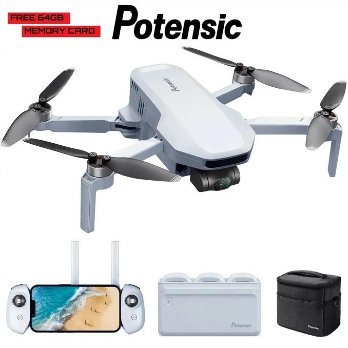 Potensic Atom Drone 3 Axis Gimbal 6KM GPS 4K Drone Quadcopter [terbaik]
