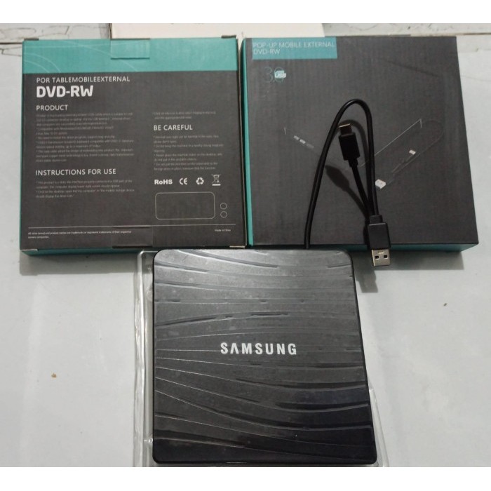 DVD RW SAMSUNG + Type C Slim External USB DVD+/-RW Optical Drive ORIGINAL