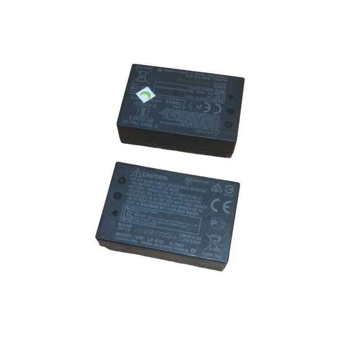 Baterai Canon Lp-E12 Batre Ori Bekas Lpe12 100D M2 M50 M10 M100 Eosm (2Nd)