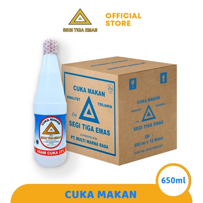 

Cuka Makan Segi Tiga Emas 650Ml ( 1 Dus 12 Pcs)