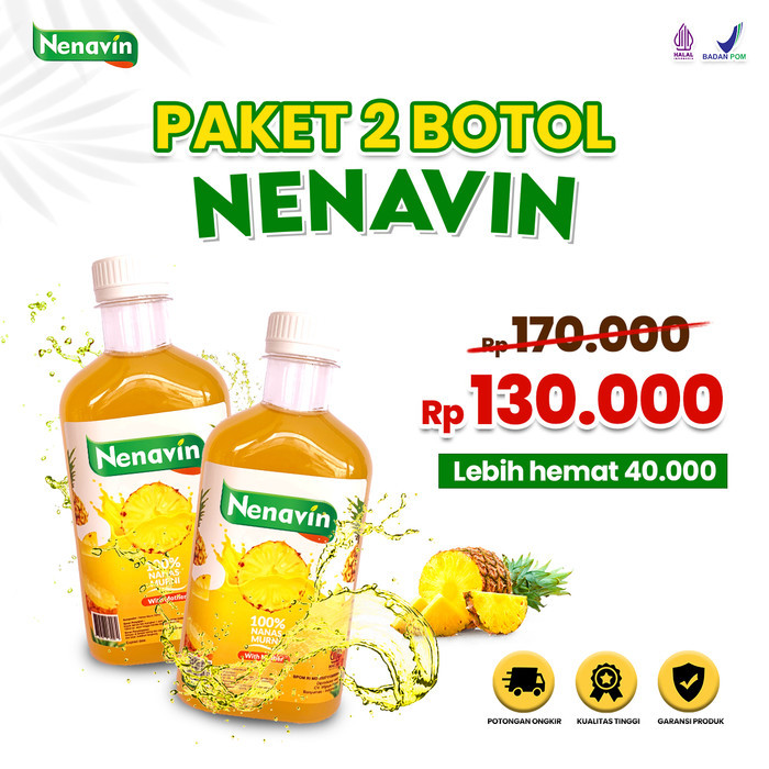 

Cuka Nanas Nenavin Minuman Masa Kini Kaya Manfaat 2 Botol