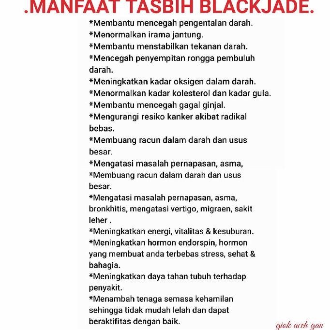 Kalung & Tasbih 99 Blackjade ori aceh kualitas super lengket magnet