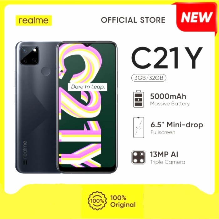 hp realme c21y 3 32gb 5000mah triple