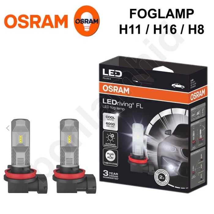 Lampu LED Mobil OSRAM H11 H16 H8 LEDriving FL Foglamp 67219CW Putih