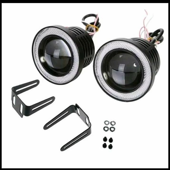 BEST DEAL ANGLE EYES FOGLAMP LED 89MM UNIVERSAL RING BIRU /RING PUTIH BALENO !!