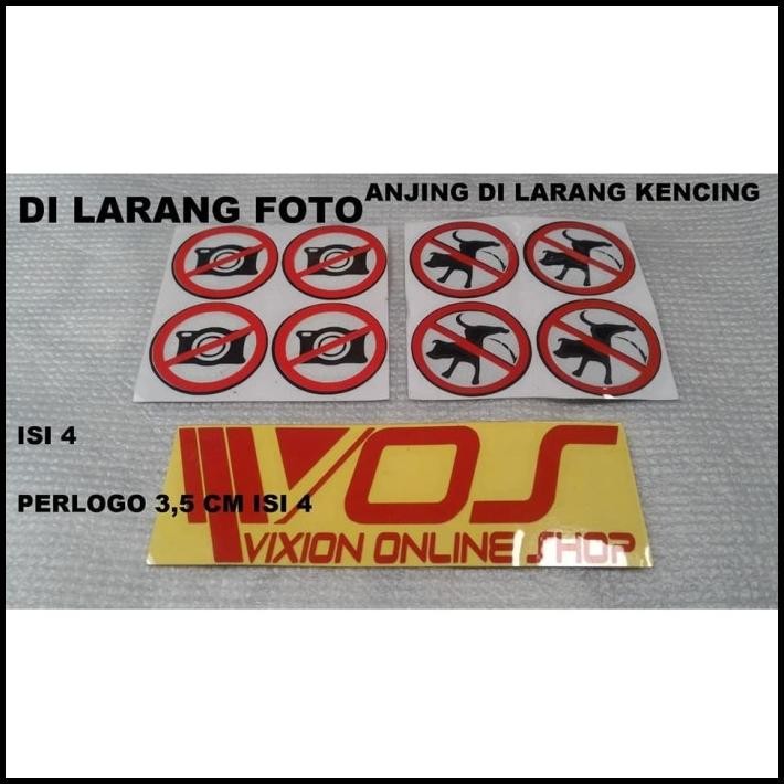 

HOT DEAL STIKER CUTING DI LARANG FOTO DAN ANJING KENCING ISI 4 !!!!!!