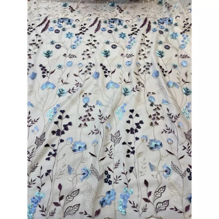 Kain Brokat Tille Valentino/Kain Tile Bunga Korea/Tile Motif