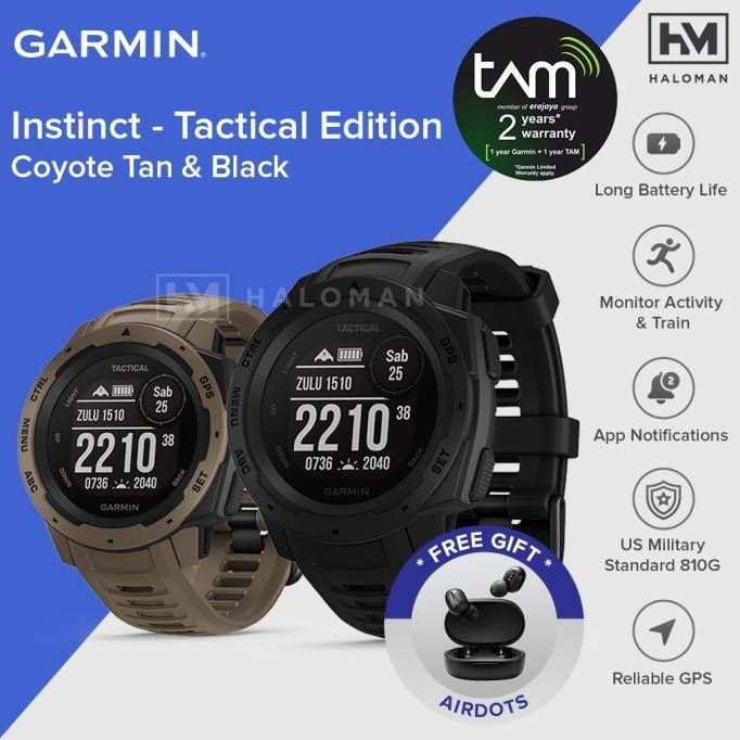 Garmin Instinct Tactical Smart Watch - Garansi Resmi TAM