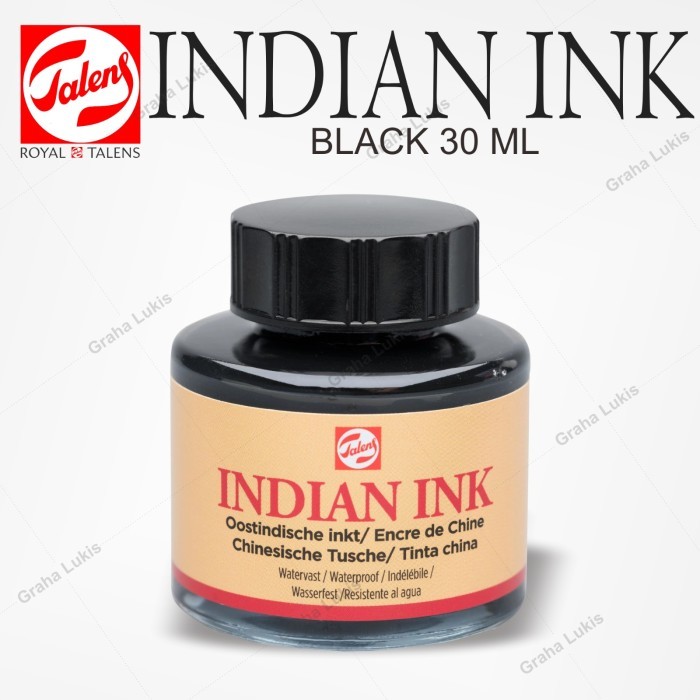 

TERMURAH - Talens Indian Ink Black 30ml - Tinta China