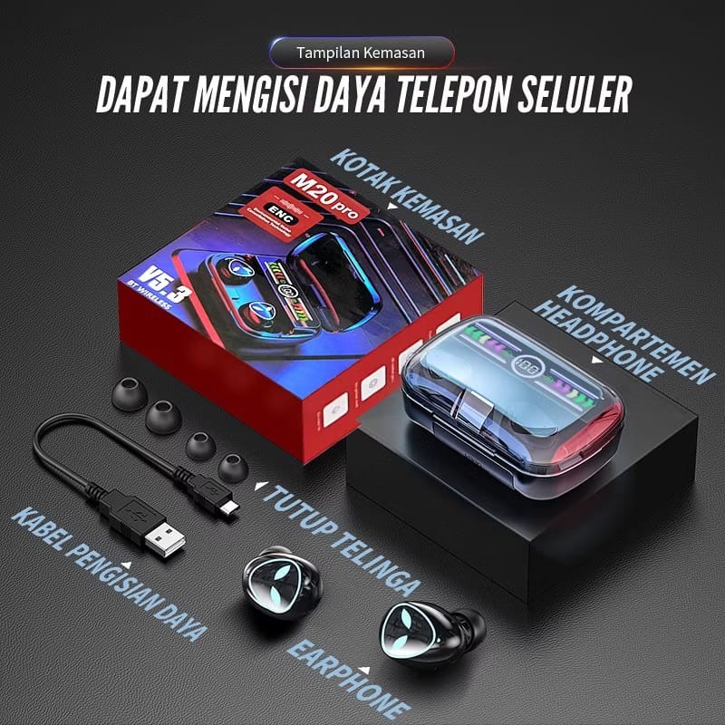 M20 HF Bluetooth TWS Handset Handfree TWS M20