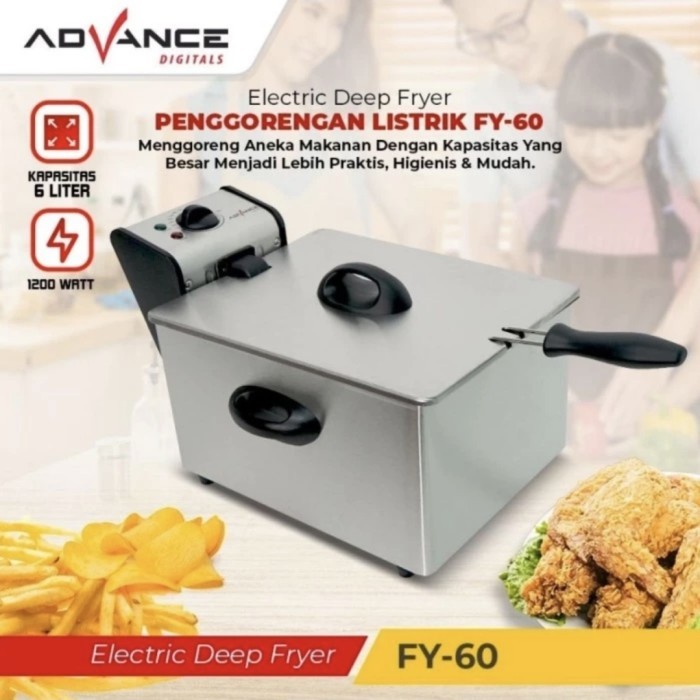 ADVANCE FY60 MENGGORENG LISTRIK DEEP FRYER 6LITER