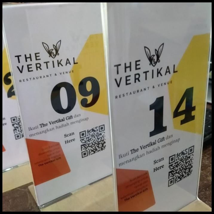 

TERMURAH NOMOR MEJA CAFE AKRILIK + GAMBAR BARCODE !