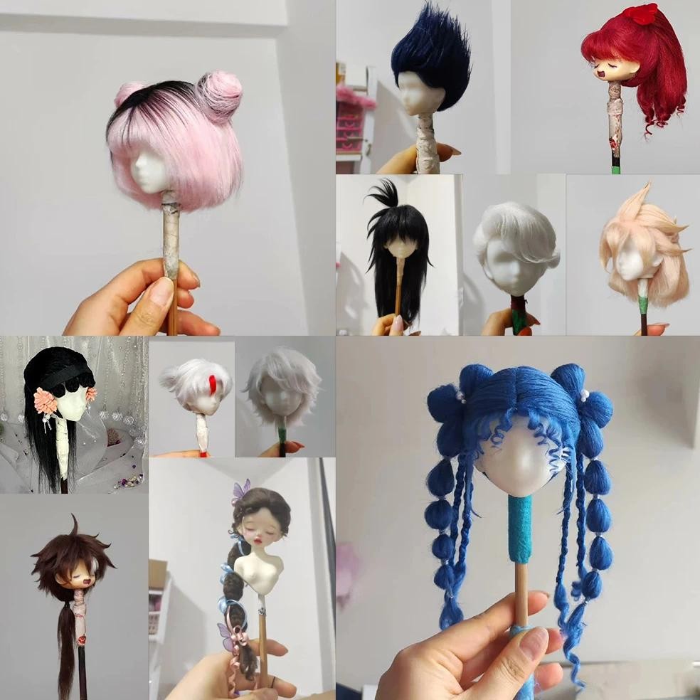 doll wig  for bjd doll 1/8 1/6 1/4 1/3 1/12 bjd sd doll hair colorful wig princess doll ob11 fake ha
