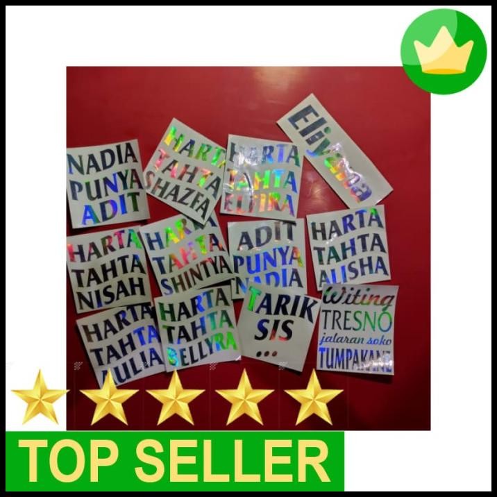 

HOT DEAL TERLARIS STICKER HOLOGRAM HARTA TAHTA CUSTOM - 5CM X 5CM ELEGAN !!!