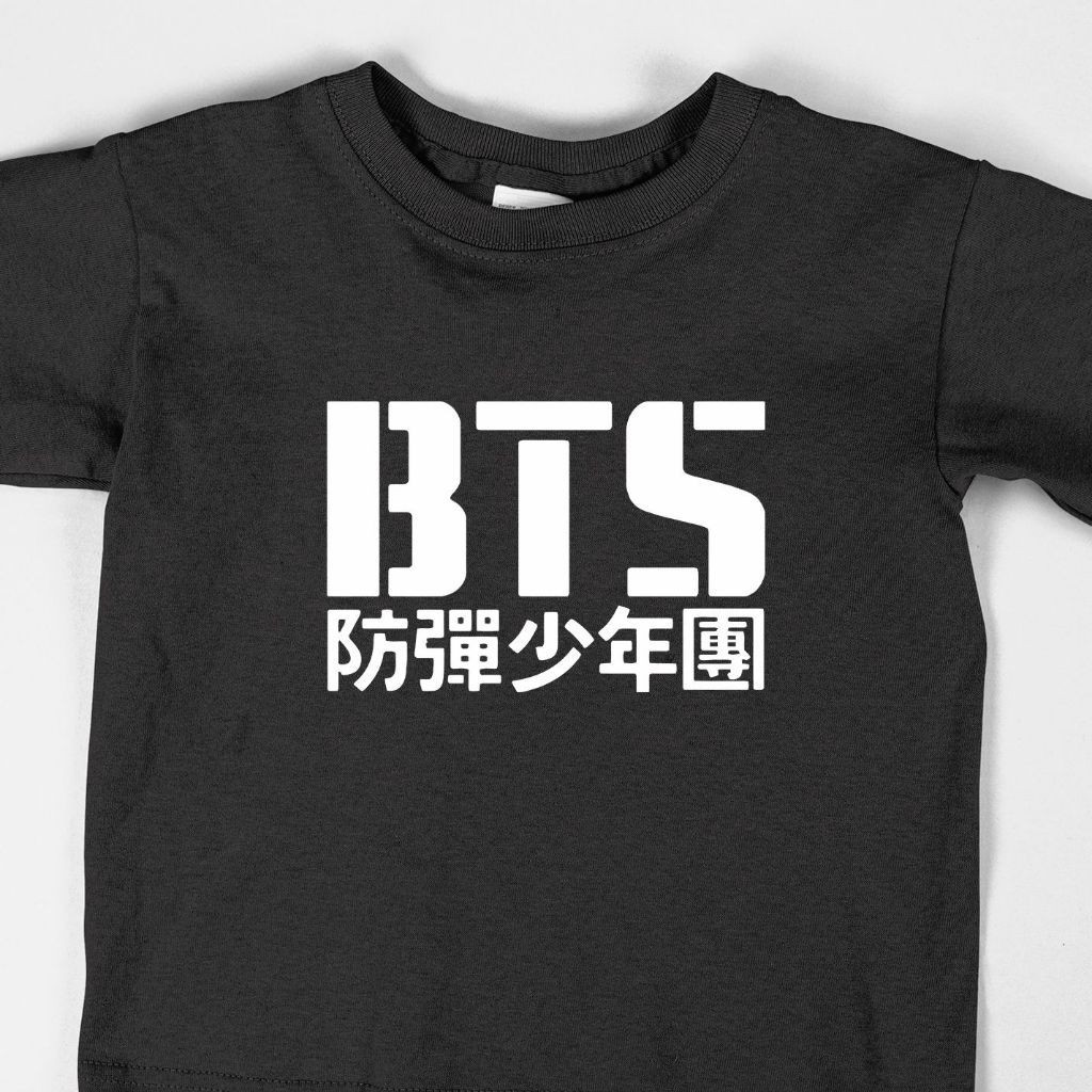 T-shirt Distro Kaos Pria Wanita Katun Kombet 24s All Size Kata Kata BTS Logo 2
