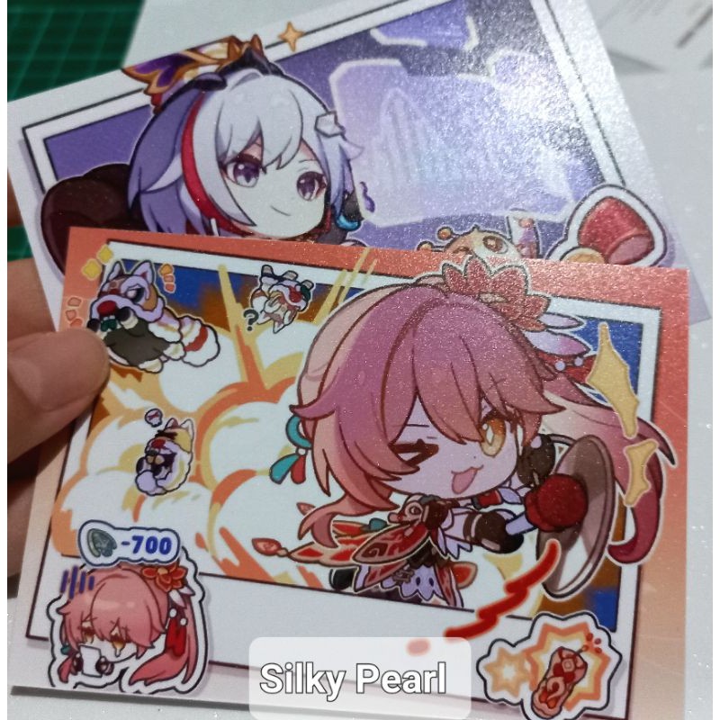 

Print/Cetak Gambar Custom (size maks A3, laminasi glitter hologram rainbow broken glass star love