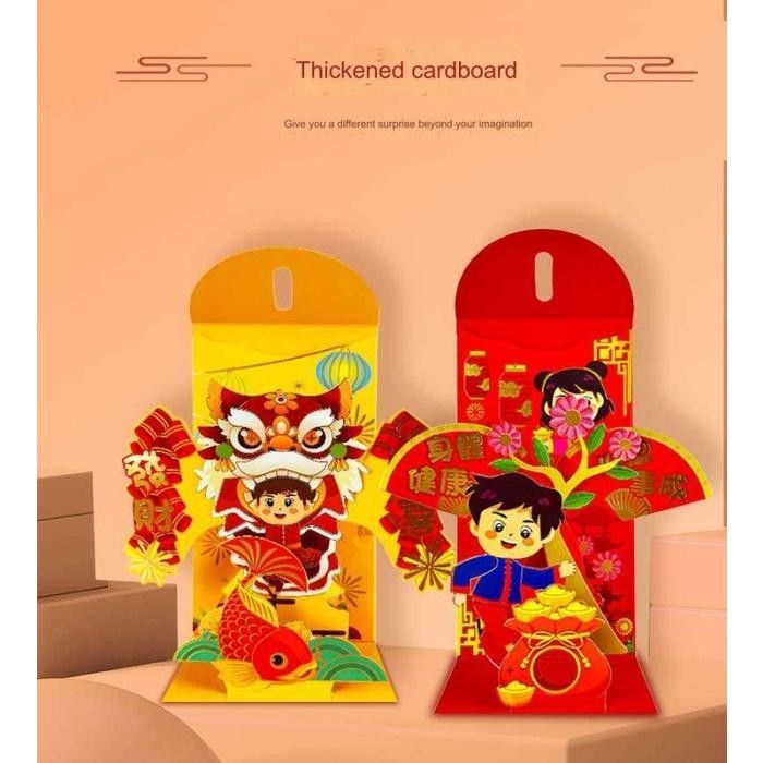 

[Khusus Batam] Angpao Pop Up 3D, Pop Up 3D Ampao Ampau Keren Modern [G]
