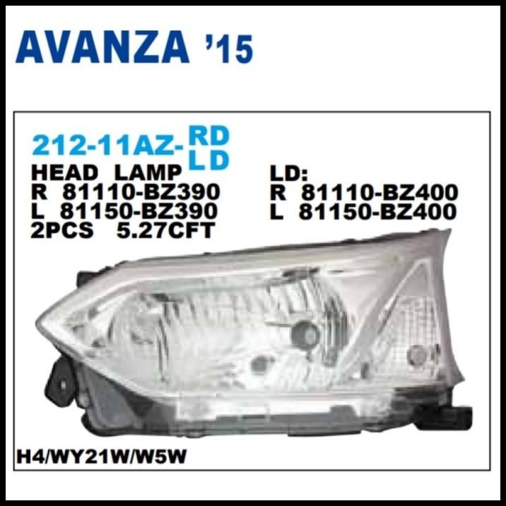 TERMURAH HEADLAMP HEAD LAMP LAMPU DEPAN TOYOTA AVANZA 2015 2016 2017 2018 2019 
