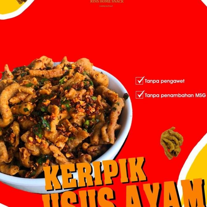 

Keripik Usus Ayam Extra Pedas Daun Jeruk 2 kg CS