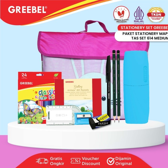 

Greebel Paket Tas Set 614 Medium /Stationary/Stationery/Alat Tulis Set