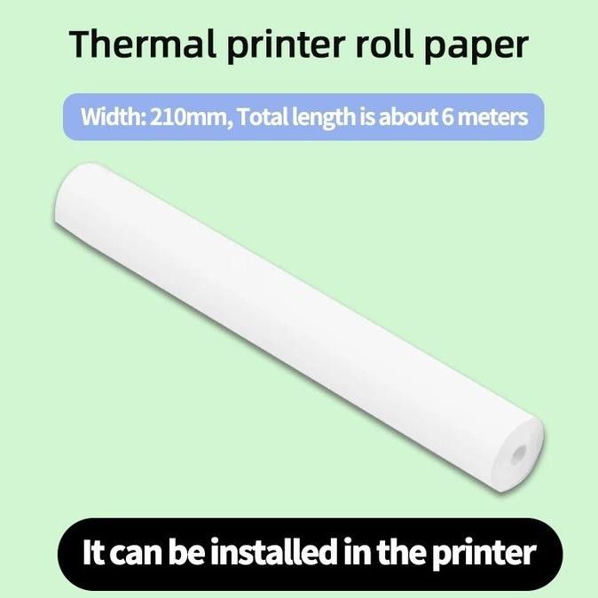 

Sale Goojodoq 210Mm A4 & Paper Roll Thermal Printing Paper Refill For Thermal Printer