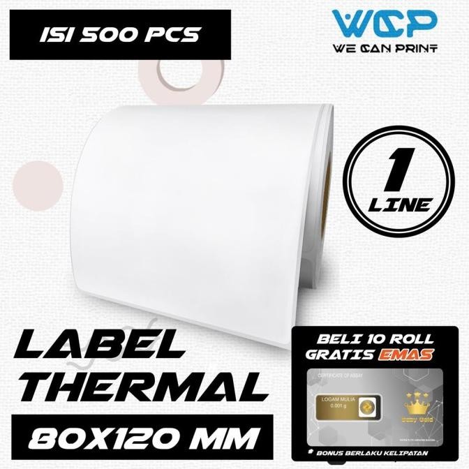 

Sale Stiker Label Thermal 80 X 120 Mm Kertas Thermal 80X120 Mm 500 Pcs