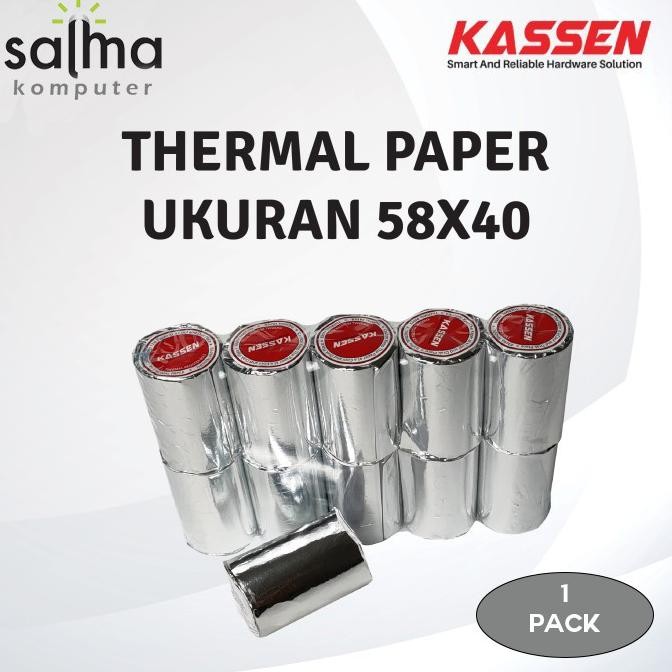 

Sale Kassen Kertas Thermal Paper Roll Ukuran 58X40 1Pack