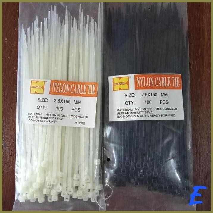

| BTE | [15CM] KABEL TIES UKURAN 2.5 X 150MM MERK KITANI