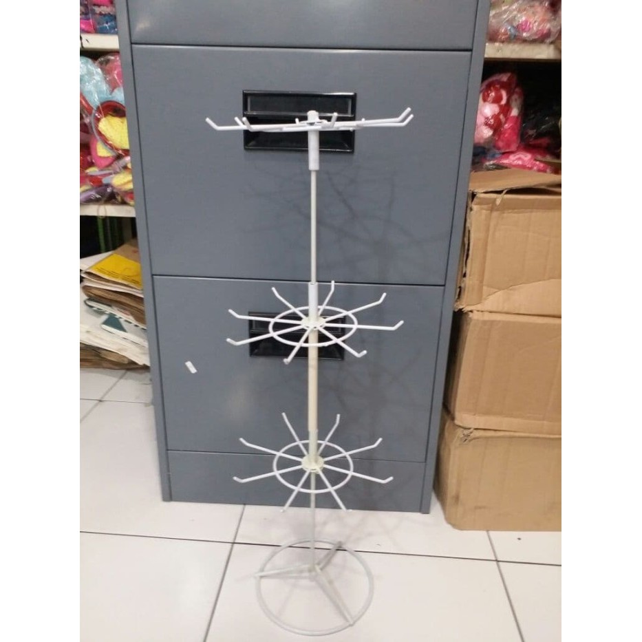 BERGARANSI rak display rak gantungan hp aksesoris gantungan kunci rak putar