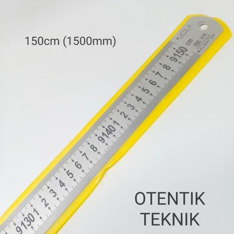 

PENGGARIS BESI 150 CM - 1500 MM - 1 KOMA 5 METER - STEEL RULER 60 INCH BPS