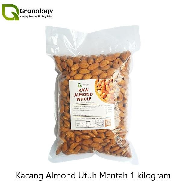 

Kacang Almond Whole Mentah / Raw Almond Whole - 1 kg WS88