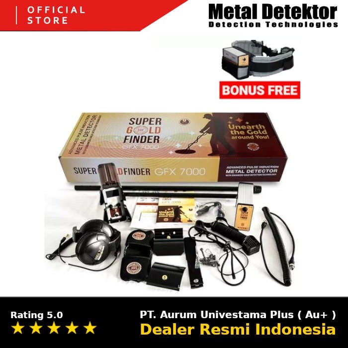 GFX7000 - GFX 7000 - GFX-7000 Metal Detektor - Detector Emas dan Harta Karun - Alat Pencari Emas