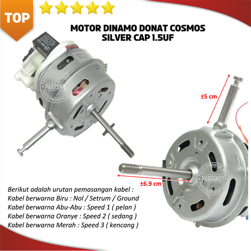 DINAMO KIPAS ANGIN COSMOS MOTOR COSMOS Donat 1.5uf