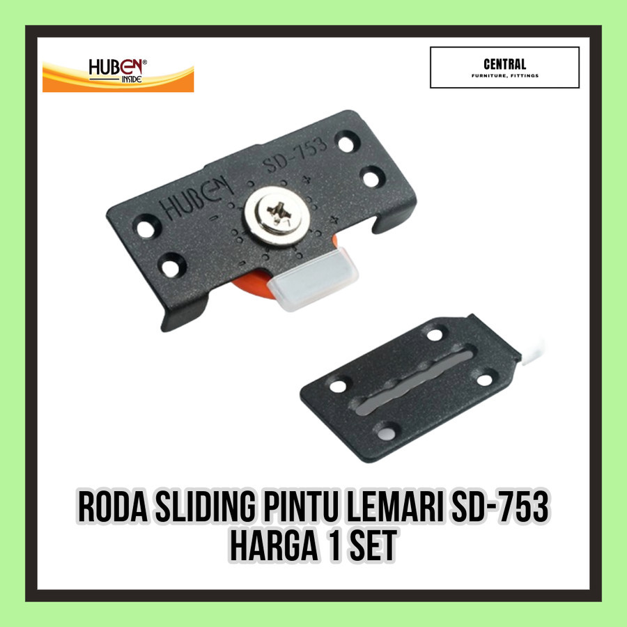 Roda Pintu Lemari Sliding Geser SD 753 / SD-753 HUBEN