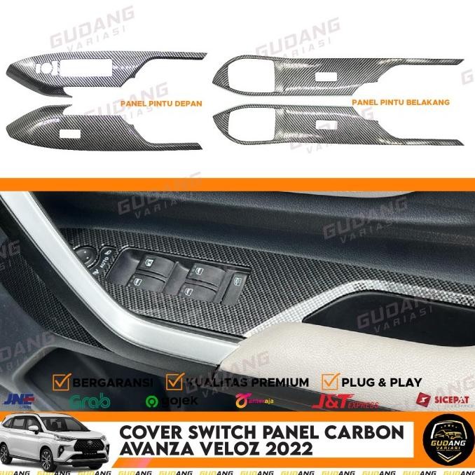 // Cover Switch Panel Avanza Veloz 2022 Carbon