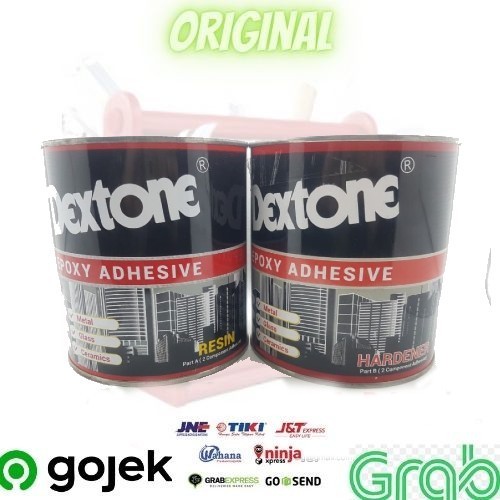 

TERMURAH - lem dextone epoxy Adhesive(hardener &resin) 1 kg 1 set