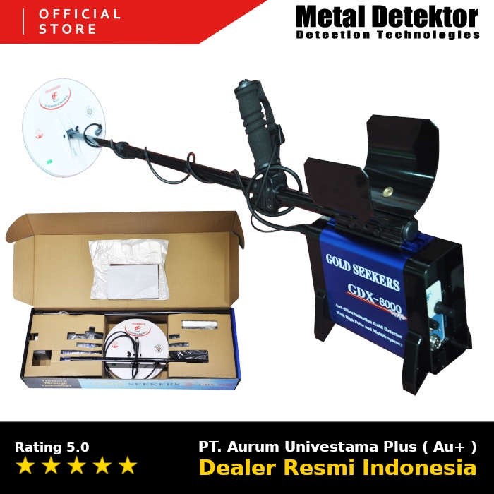 Metal Detector GDX 8000 Detektor Emas dan Harta Karun - GDX8000 Paket Premium Pulse Induction