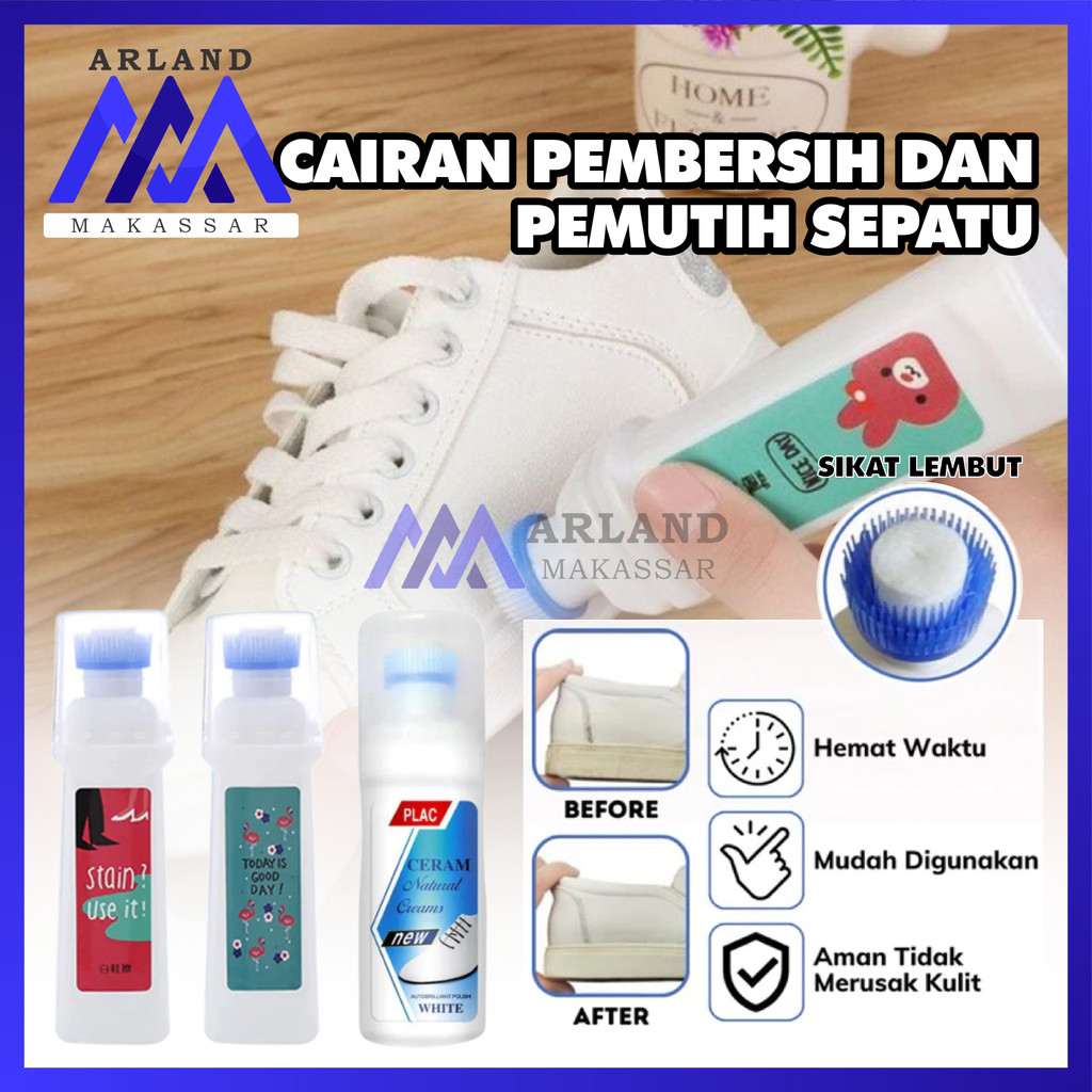 AM Cairan Pembersih dan Pemutih Sepatu Putih / Shoe Cleaner / Semir Ajaib Penghilang Noda