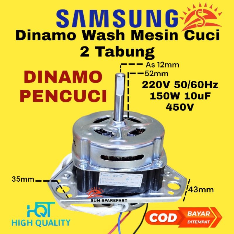 Dinamo mesin cuci/Dinamo wash/Dinamo pencuci Samsung 2 tabung 150watt high quality