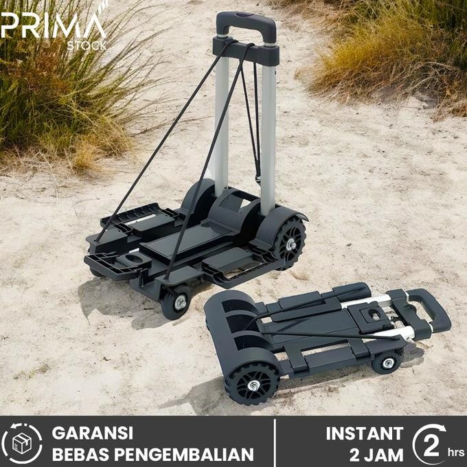 TROLI LIPAT BARANG + TALI IKAT ALUMINIUM TROLLEY GAS GALON 2 4 RODA