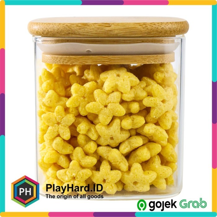 TERMURAH Toples Kaca Penyimpanan Wadah Makanan Snack Jajan Lebaran
