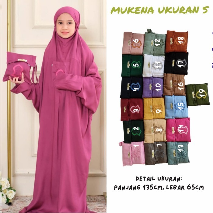 Mukena Terusan Polos Anak Terompah