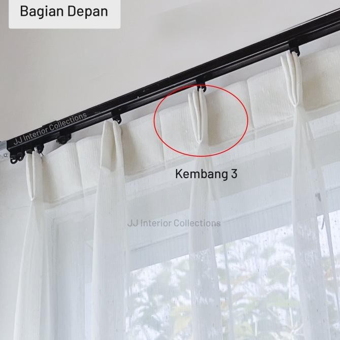 Vitrase Polos Minimalis Pelapis Gorden Voile Kain Putih transparan -CG H24S
