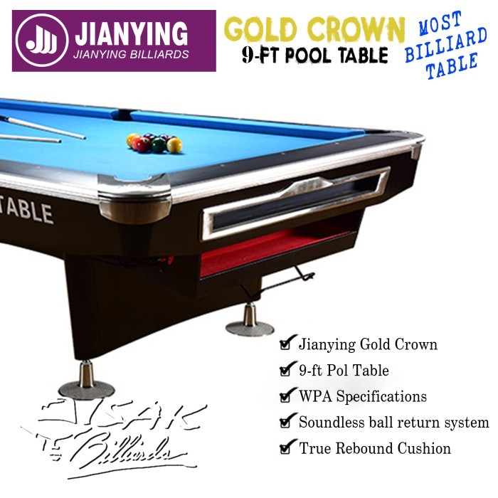 TERMURAH - Jianying Gold Crown - 9 FT Pool Table