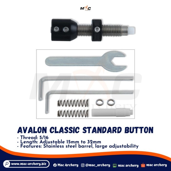 Dijuall PLUNGER AVALON CLASIC BUTTON busur panahan anak panah arrow bow quiver